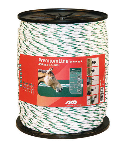 Ako Products Premiumline Elektroschockkabel weiß grün 6 5 mm 400 m