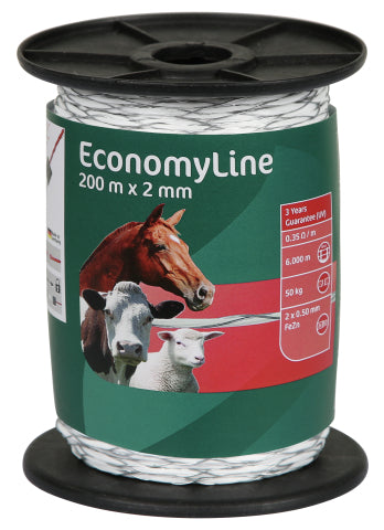 Ako Produkte Economyline Elektrozaun weiß kreuzgewickelt 200m