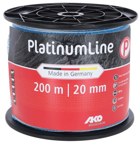 Ako Produkte Platinumline Abschreckungsband 20 mm weiß blau 200 m