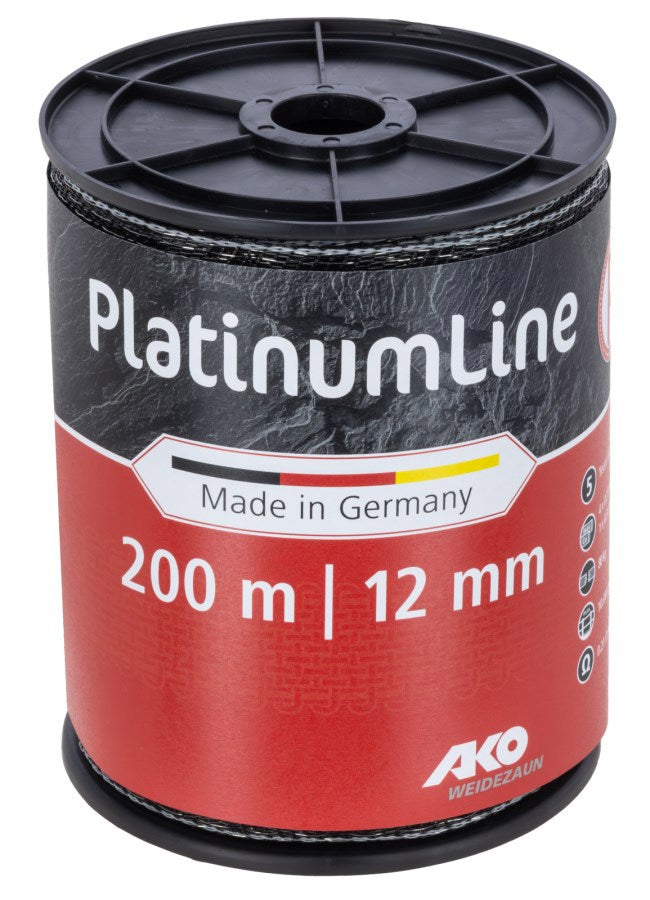 Ako Products Platinumline Abschreckungsband 12 mm schwarz und weiß 200 m