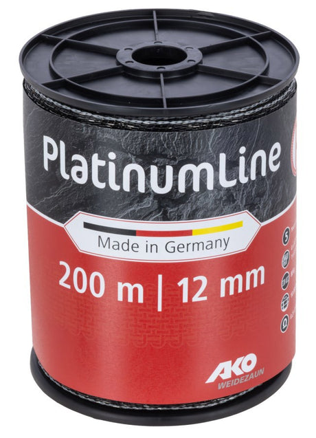 Ako Products Platinumline Abschreckungsband 12 mm schwarz und weiß 200 m