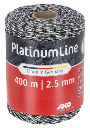Ako Produkte Platinumline Zaunschnur 2 5 mm 400 m weiß schwarz