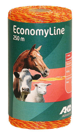 Ako Produkte Economyline Elektrozaun gelb orange 3 Edelstahl 0 16 250m