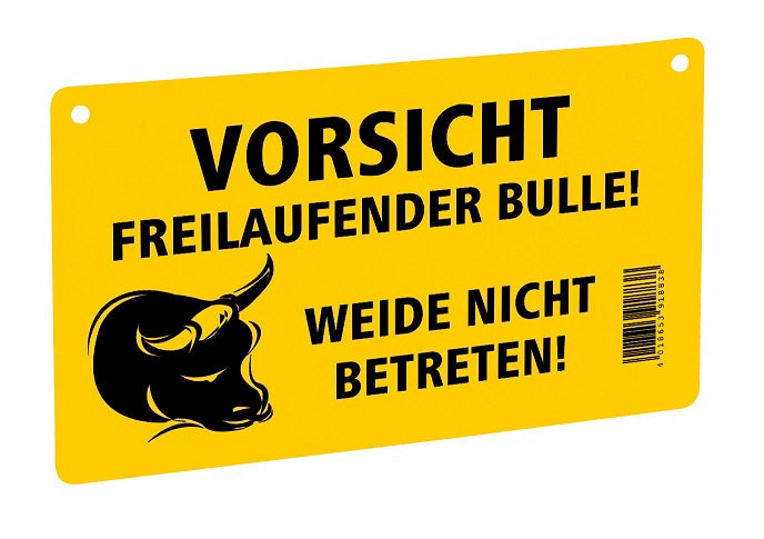 Ako-Warnschild Loose Bull