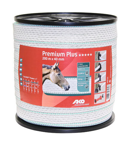 Ako Products Premium Plus Schreckensband weiß grün 4 cm 200 m