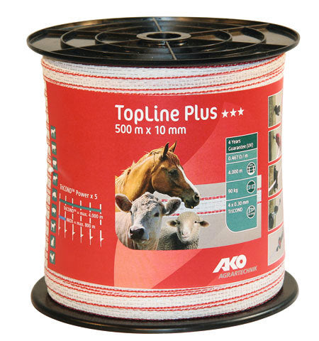Ako Produkte Topline Plus Schreckensband weiß rot 1 cm 500 m