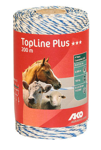 Ako Produkte Topline Plus Elektrozaun weiß blau 3x0 30 Tricond 200m