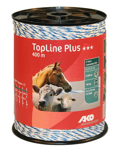 Ako Produkte Topline Plus Elektrozaun weiß blau 3x0 30 Tricond 400m