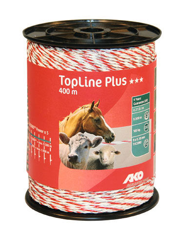 Ako products topline plus electric fence white red 9x0 30 tricond 400m