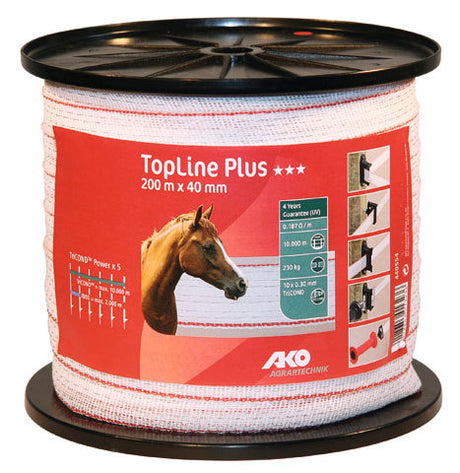 Ako Produkte Topline Plus Schreckensband weiß rot 4 cm 200 m