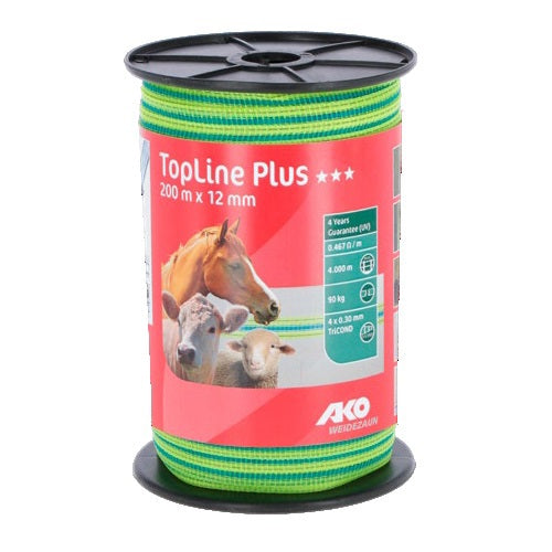 Ako Produkte Topline Plus Schreckensband neongelb blau 12 mm 200 m