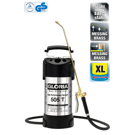 Gloria Products Drucksprüher 505t Edelstahl 5 Liter