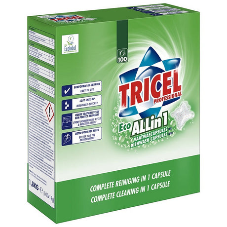 Tricel-Produkte, Spülmaschinenkapseln, alles in 1, 100 x 18 g