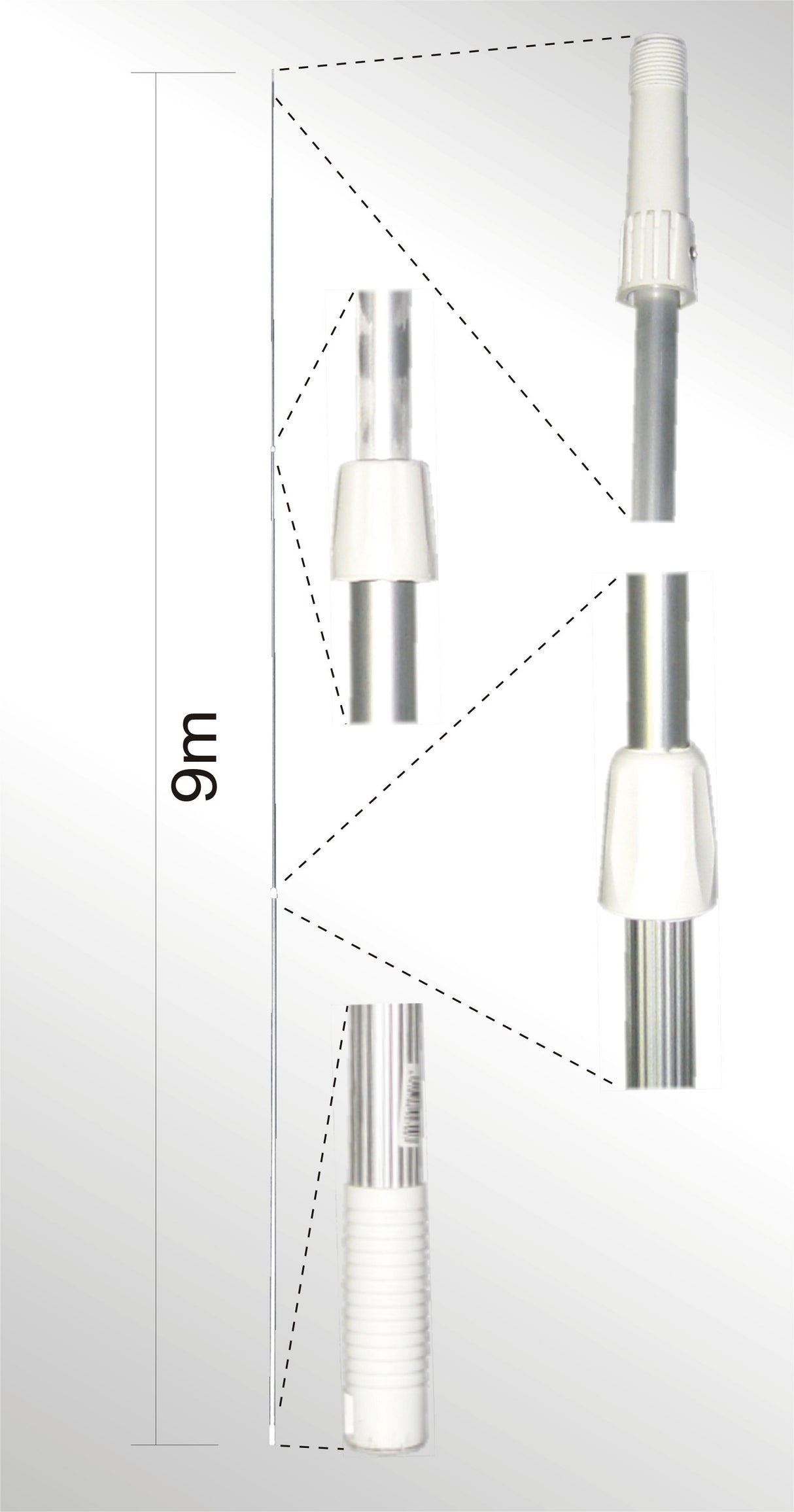 Mm eurotool producten telescoopsteel aluminium 3 x 3 00m 9m