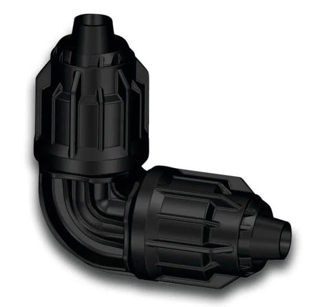 Produkte Knie 90 PP 16 mm Schnellkupplung 6 bar schwarz V-Bewässerungsschlauch