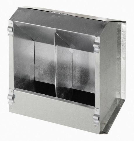 Kerbl Produkte Futterautomat für Kaninchen 2 Fächer aus Metall 3l