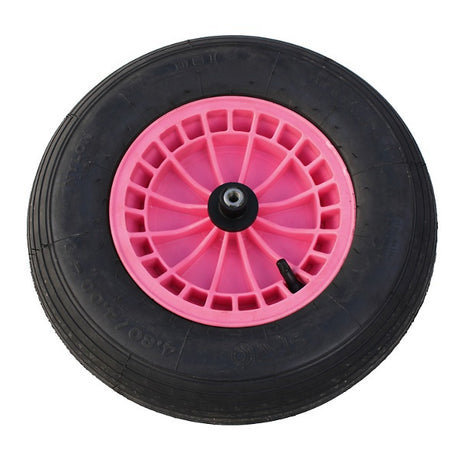 Fort Products Rad 4 80 4 00x8 2-lagiger Reifen Kunststofffelge rosa Achse 13cm