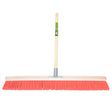 Mm eurotool producten bezem 80cm rood nylon plusstokhouder mm plussteel 150cm