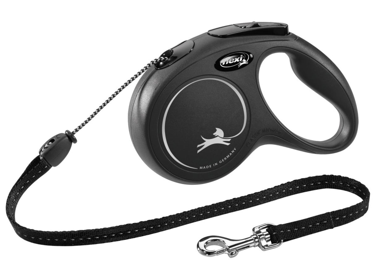 Flexi Products Retractable Line New Classic Cord Schwarz m 5 Meter bis 20 kg