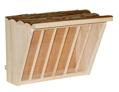 Kerbl Heuraufe XL mit natürlichem Sitzbrett 28 x 205 x 22 cm
