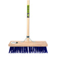 Mm Eurotool Produkte stabiler Besen PVC blau 45 cm FSC plus Stiel 150 cm plus Stockhalter