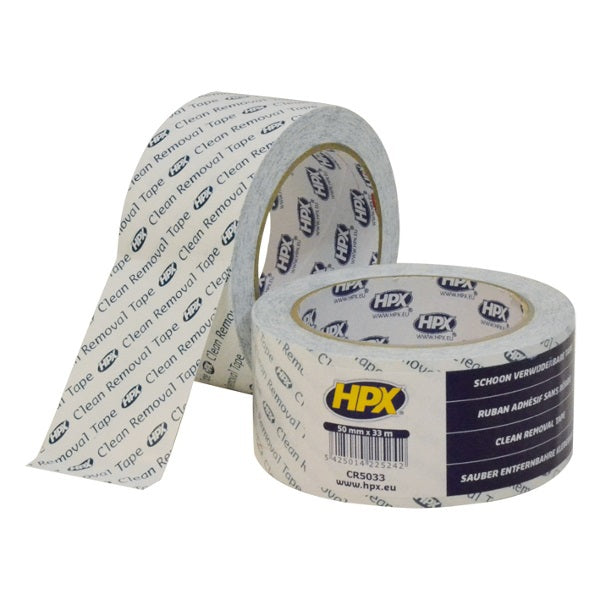 HPX Clean abnehmbares PVC-Klebeband | 50 mm x 33 m – cr5033 – cr5033