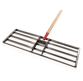 Polet Products Nivellierrechen Edelstahl 800 x 250 mm komplett mit Stiel 150 cm