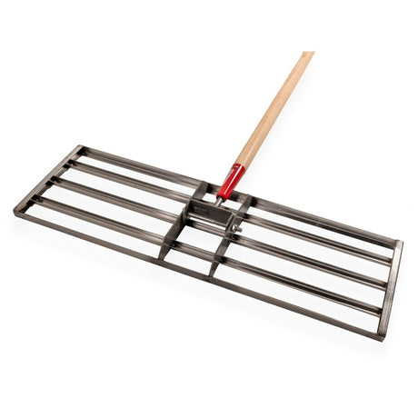 Polet Products Nivellierrechen Edelstahl 800 x 250 mm komplett mit Stiel 150 cm
