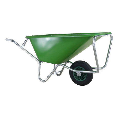 Fort Products Schubkarre F S 165l grüner HDPE-Behälter mit verzinktem Boden