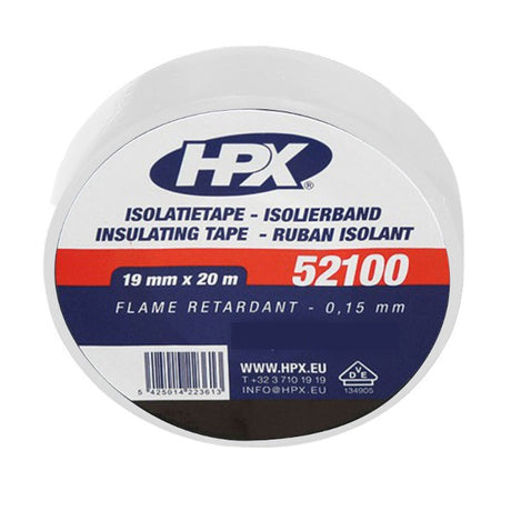 Hpx Products Isolierband 52100 VDE 19 mm 20 mtr weiß