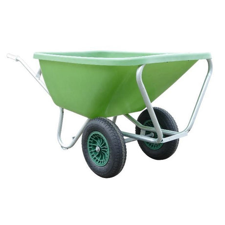 Fort Products Schubkarre F S 200l, grün verzinkte Basis, 2 Lufträder