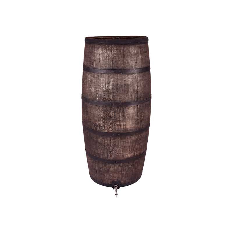 Roto Produkte Regentonne Slim Holzoptik braun plus Wasserhahn 80l