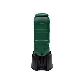 Begreen Products Regentonne komplett 100 Liter grün plus gratis Boden