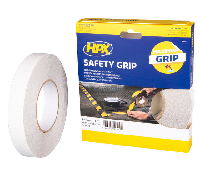 Hpx Products Anti-Rutsch-Klebeband, halbtransparent, 25 mm x 5 m