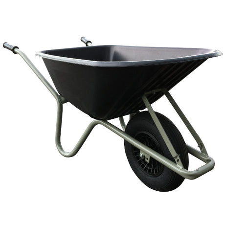 Fort Products Schubkarre Allrounder 100l PP-Behälter schwarz grauer Boden 1