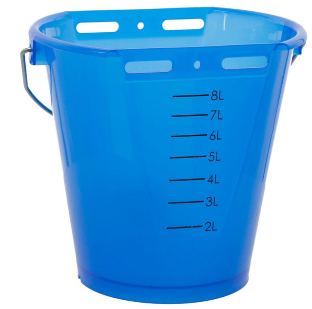 Produkte Kälbereimer Kunststoff abgeflacht blank blau transparent