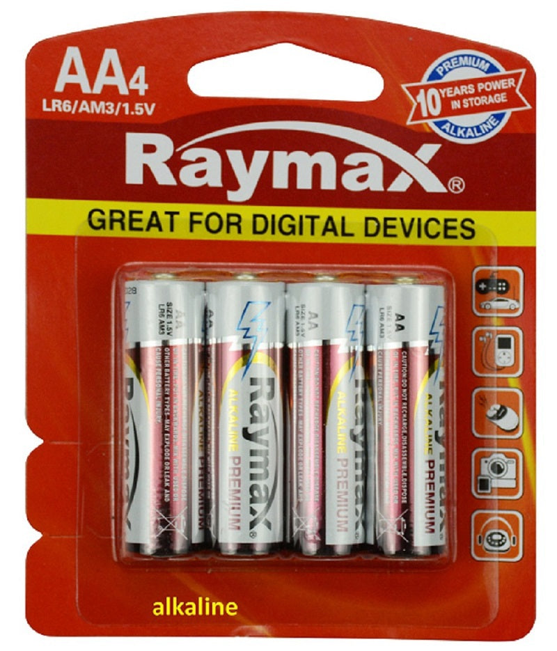 Raymax Produkte Batterie Penlite Alkaline LR6 AA x4 Stk