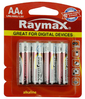 Raymax Produkte Batterie Penlite Alkaline LR6 AA x4 Stk