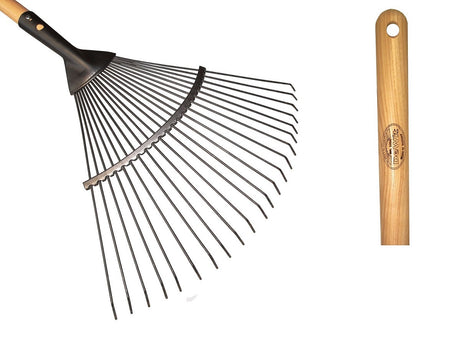 Der Laubharken von White Products ist komplett mit Eschenstiel 150 cm entweißt