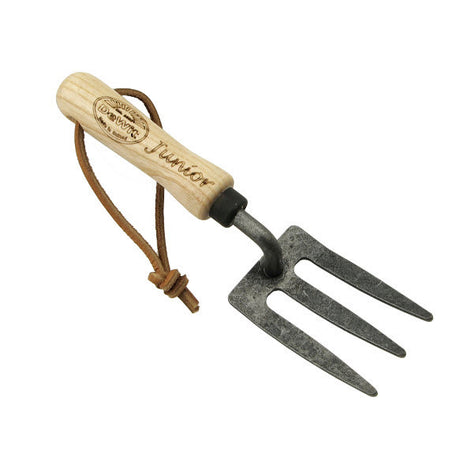 Die Junior-Gartengabel von White Products mit einem Holzgriff aus 100 mm Dewhite