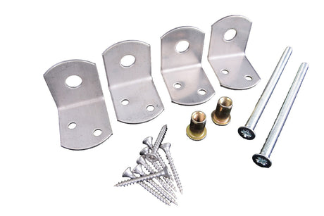 Waelbers Produkte Uni-Beschläge Set Bolzen L 100mm plus Schrauben Edelstahl