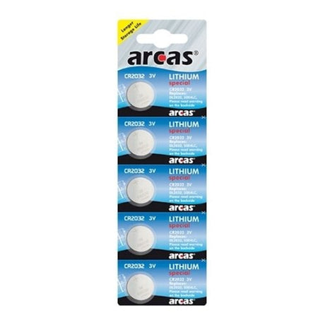 Batterievertrieb Europa ARCAS Batterie Lithium CR2032 3V, 5 Stk.