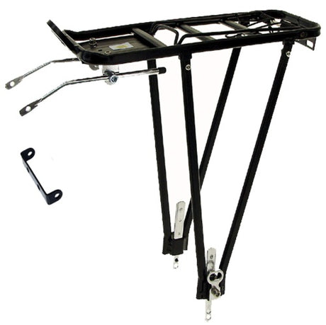 M-Wave Gepäckregal Universal, schwarzes Aluminium 26 28 Zoll (Hanging-Paket)