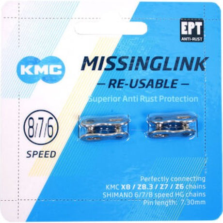 Kmc fehlendlink 7 8r ept Fahrradschloss 7,3 mm Silber