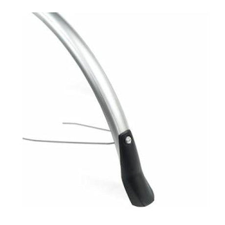 Eurofender Snello Heck Fender 28 51 mm breit, Farbe: Silber Plastik