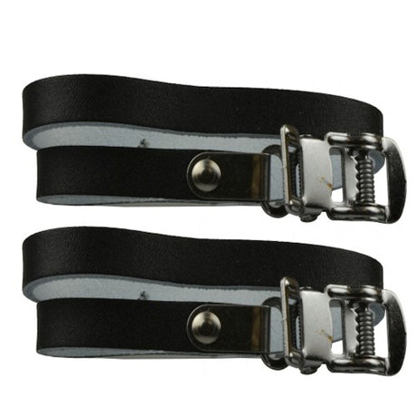 Zehenclip-Riemen in Lapize-Lederoptik in Schwarz