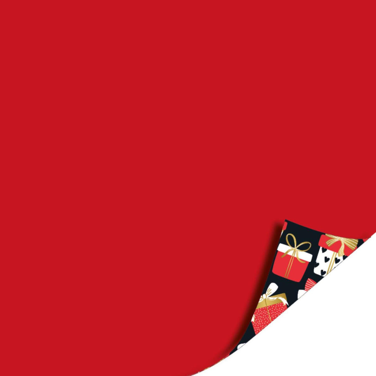 Kassaplan coated cadeaupapier dubbelzijdig 50cm 100m kadootjes feest zwart rood