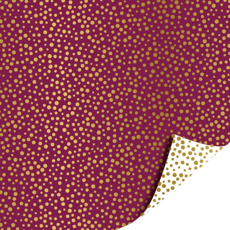 Kassaplan coated cadeaupapier dubbelzijdig 50cm 100m luxury dots purple
