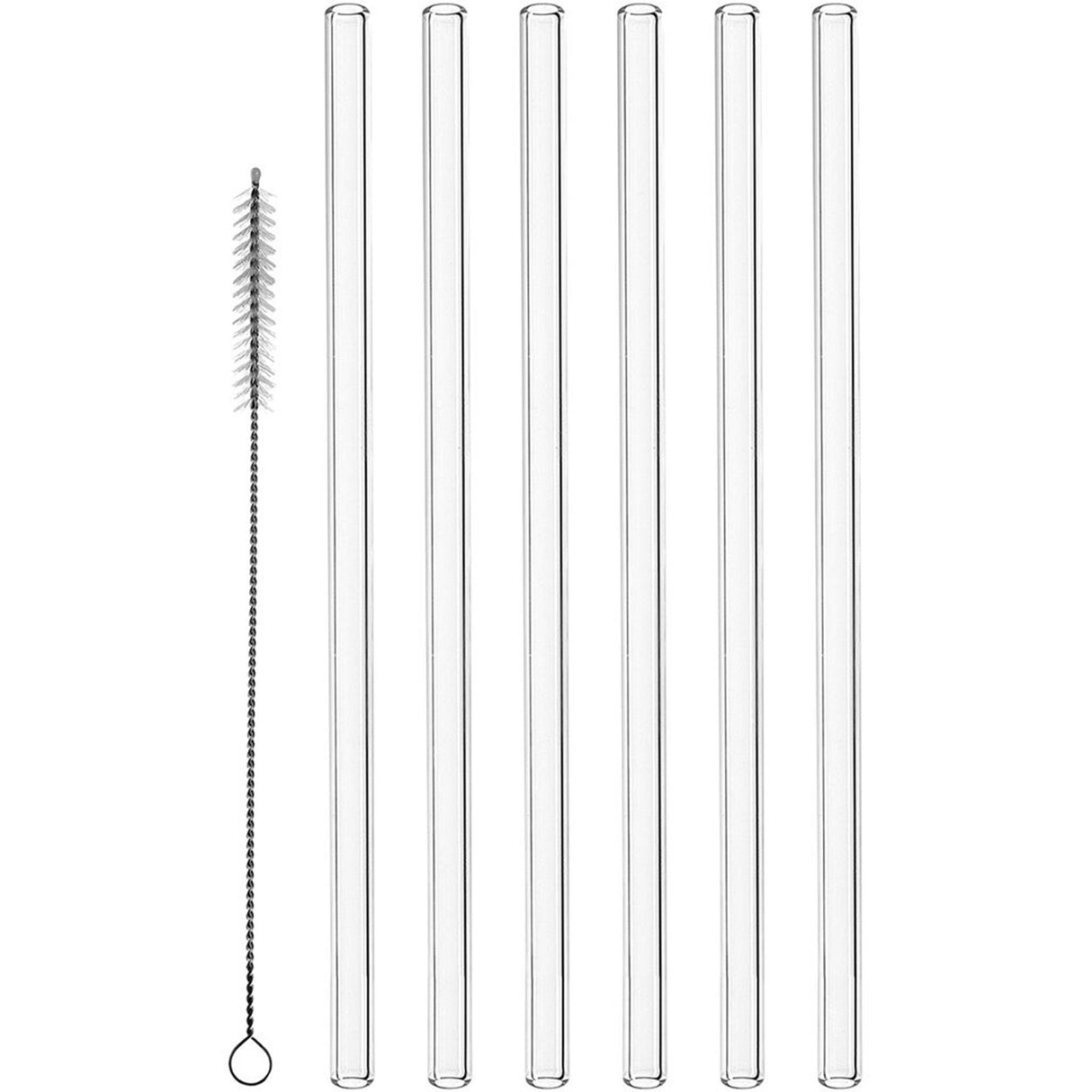 Montana Strohhalme aus Glas + Bürste 23 cm