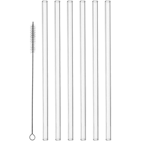 Montana Strohhalme aus Glas + Bürste 23 cm